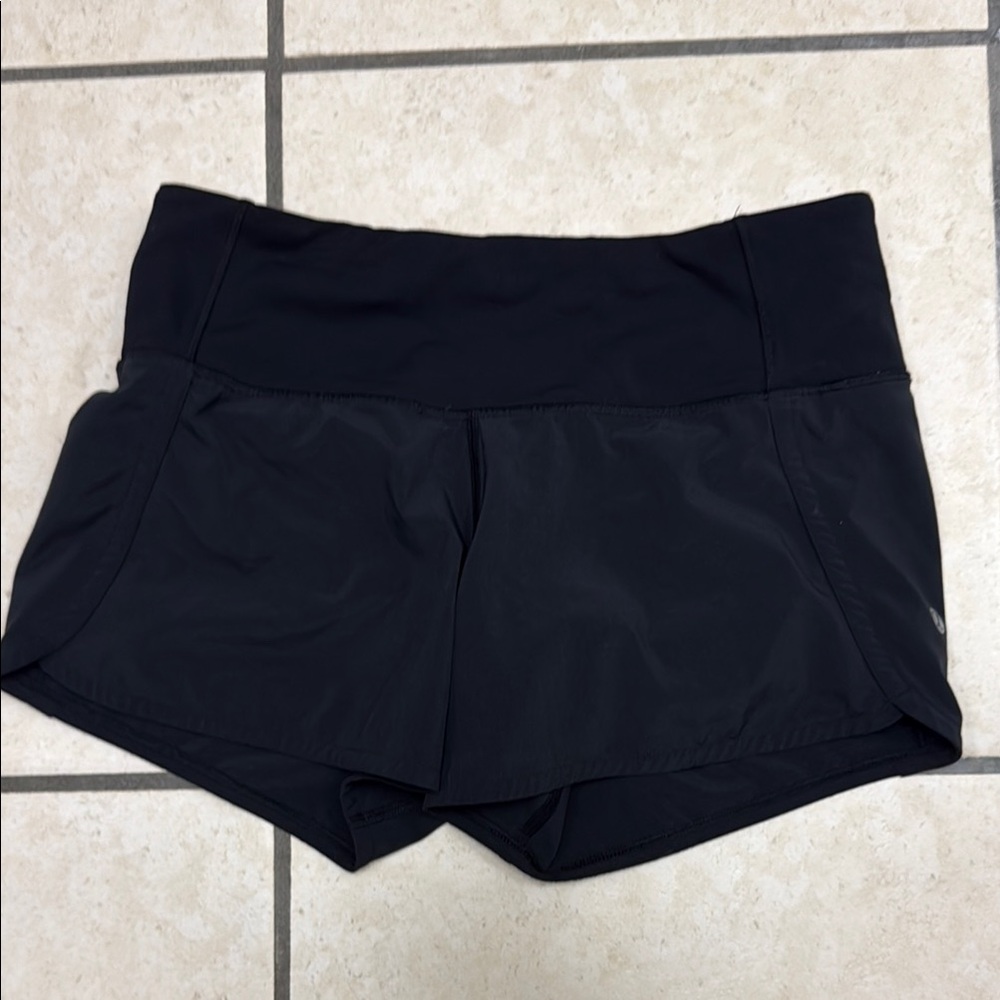 Lululemon Athletica Black Athletic Shorts Moisture-Wicking Performance